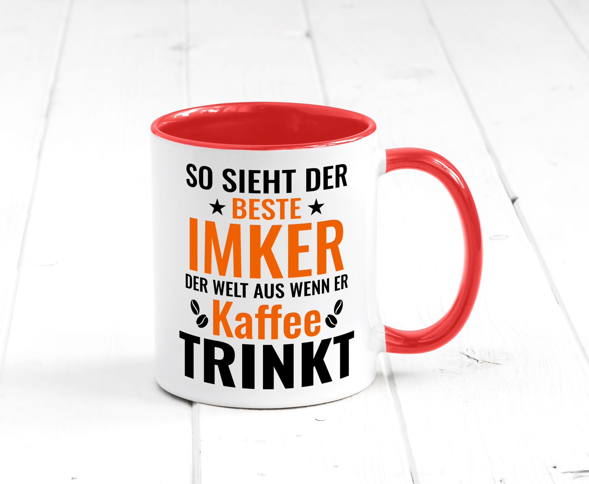 Kaffee trinkt: Imker | Imkerei lustiger Spruch Geschenk Humor Geschenkidee Tasse