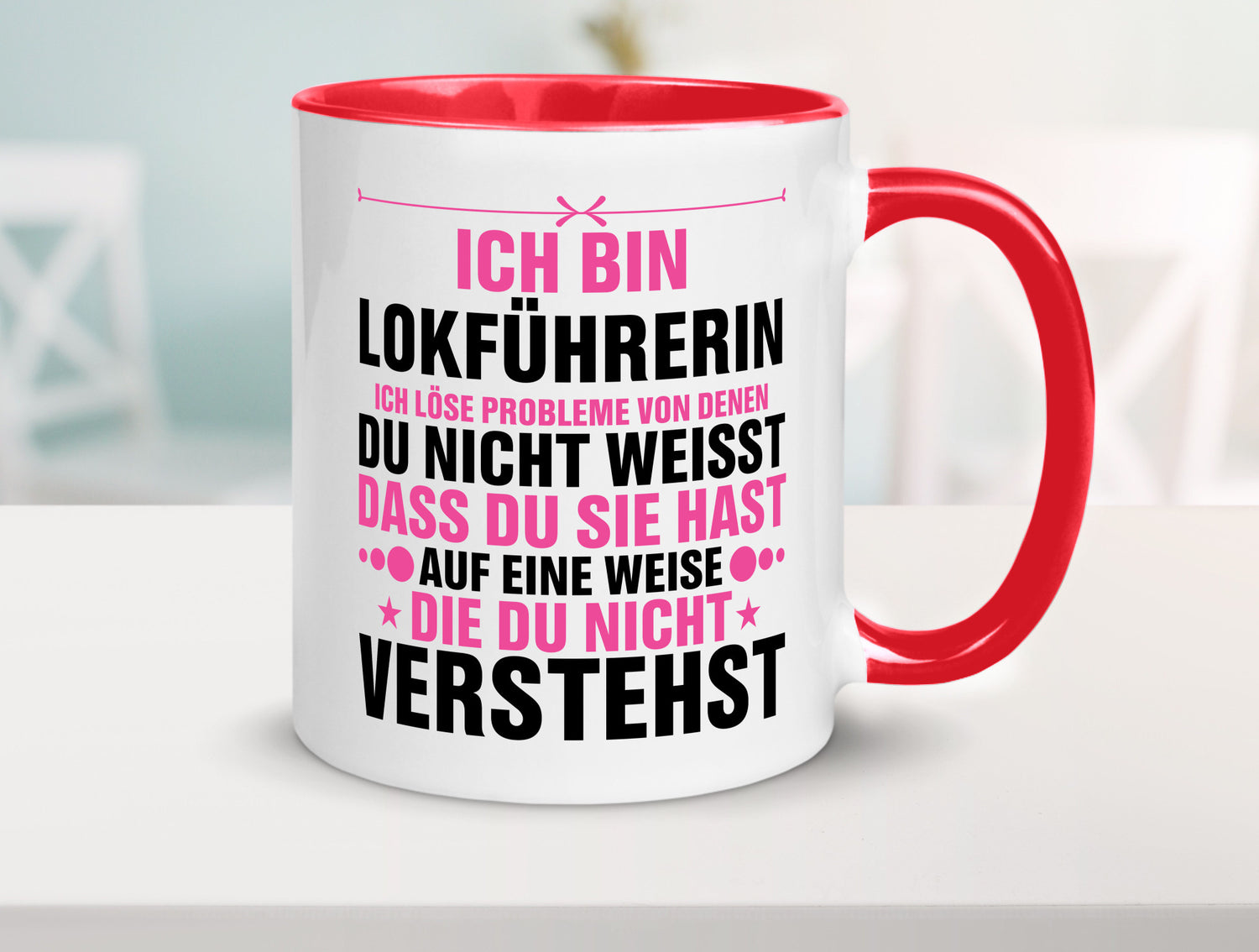 Löse Probleme: Lokführerin | Zug Beruf v2 Humor Arbeit Kollegen Büro