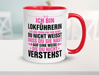 Löse Probleme: Lokführerin | Zug Beruf v2 Humor Arbeit Kollegen Büro