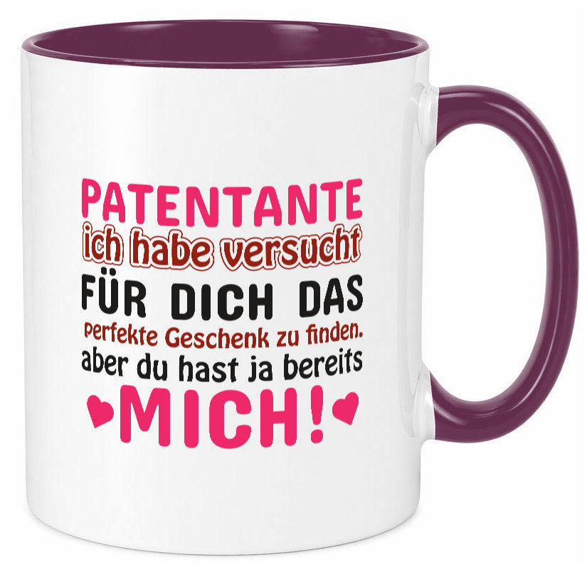 Patentante Tasse | lustiger Spruch Patin Tante Geschenk Humor Geschenkidee