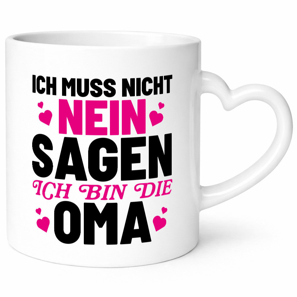 Oma sagt nie nein lustiger Spruch Geschenk Familie Geschenkidee Tasse