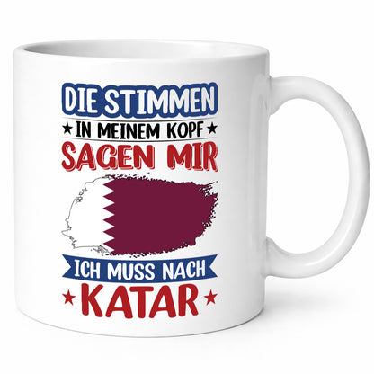 Katar | Urlaub Stimmen in meinem Kopf Traumland Geschenk Humor Geschenkidee