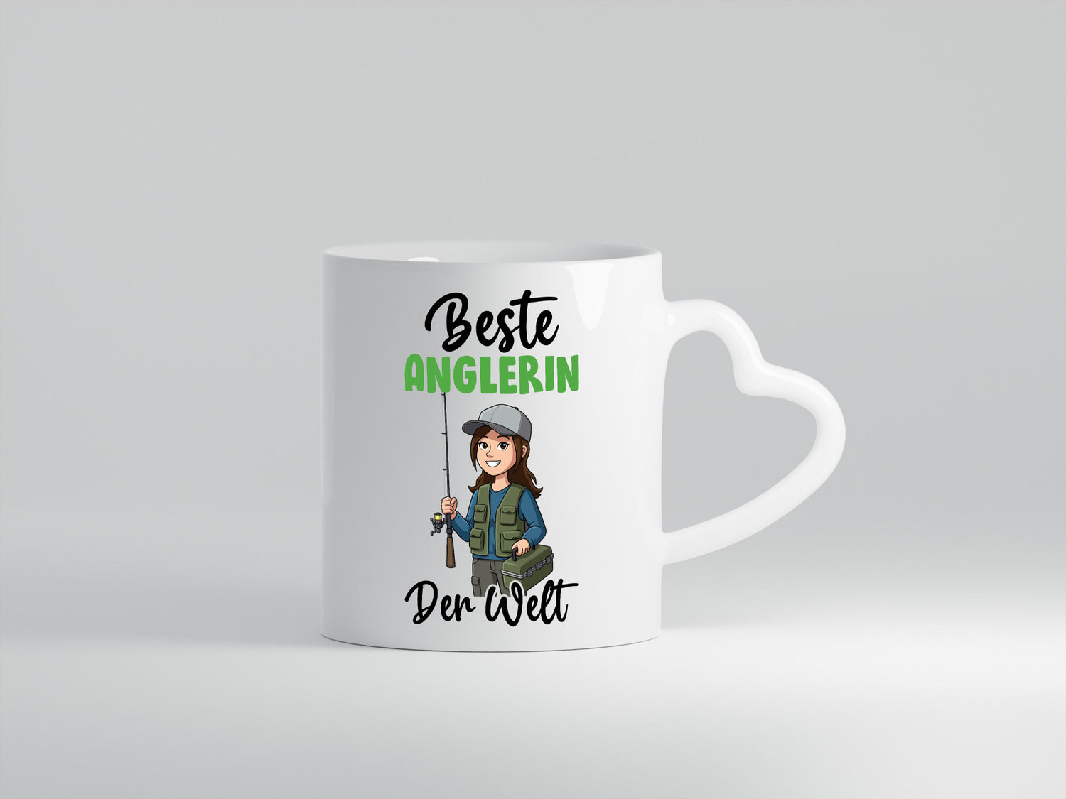 Beste Anglerin | Angeln Fischerin v2 lustig Humor Geschenkidee Geschenk Tasse