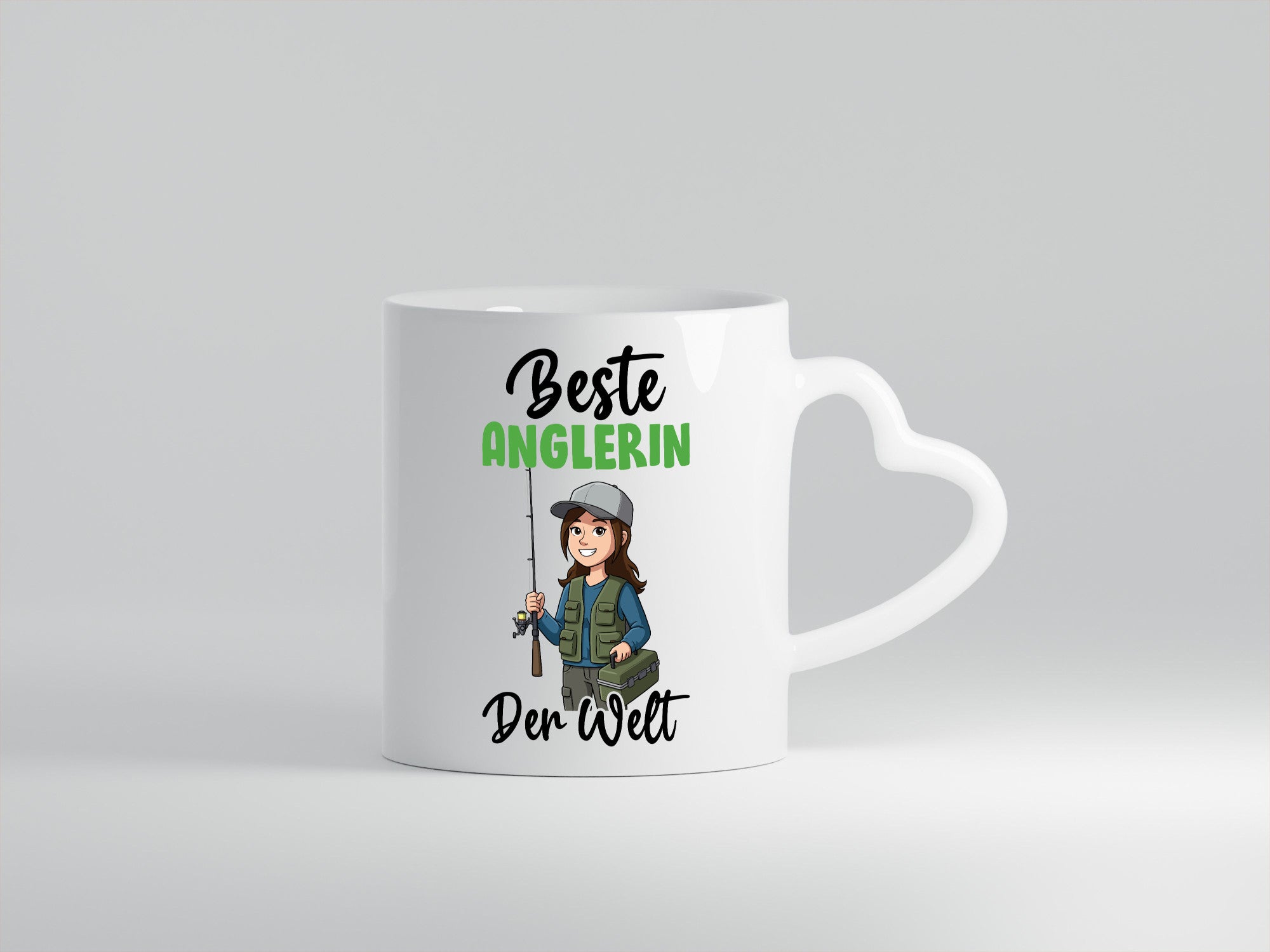 Beste Anglerin | Angeln Fischerin v2 lustig Humor Geschenkidee Geschenk Tasse