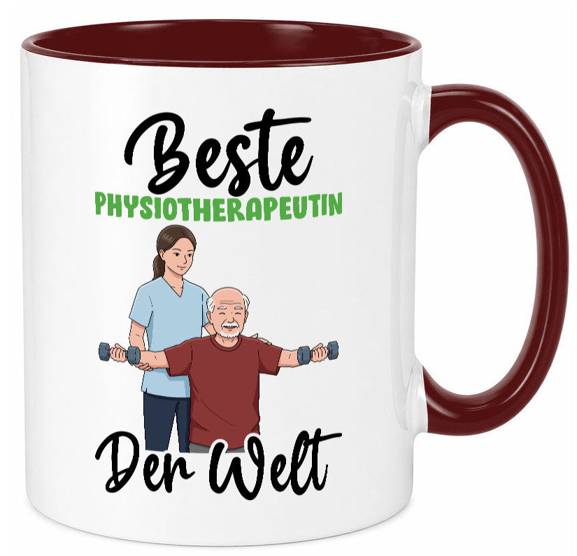 Beste Physiotherapeutin v3 lustig Humor Geschenkidee Geschenk Tasse
