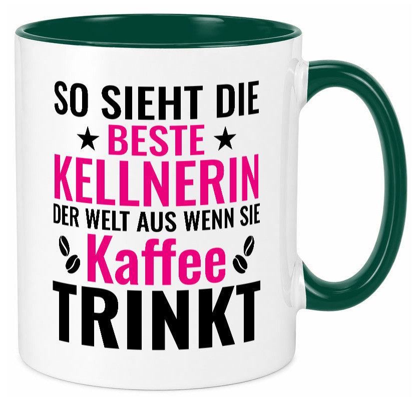 Kaffee trinkt: Kellnerin | Beruf kellnern Bedienung Humor Arbeit Kollegen Büro