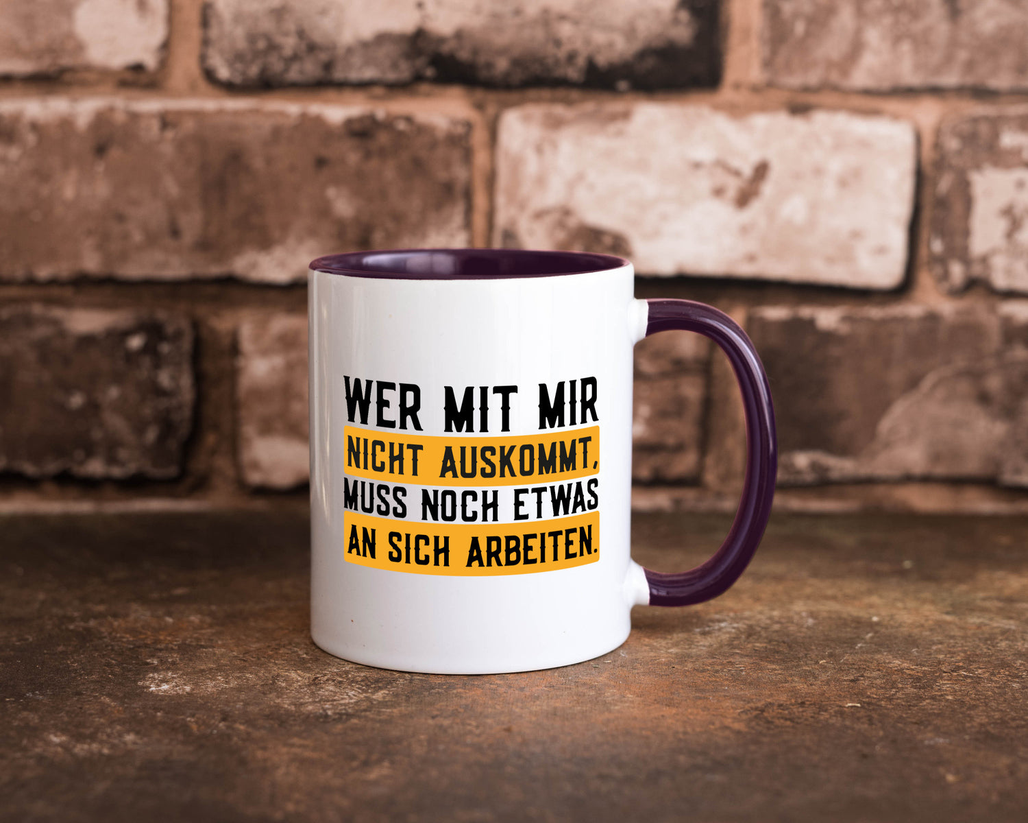 Wer mit mir nicht auskommt | Selbstbewusst lustiger Spruch Geschenk Humor