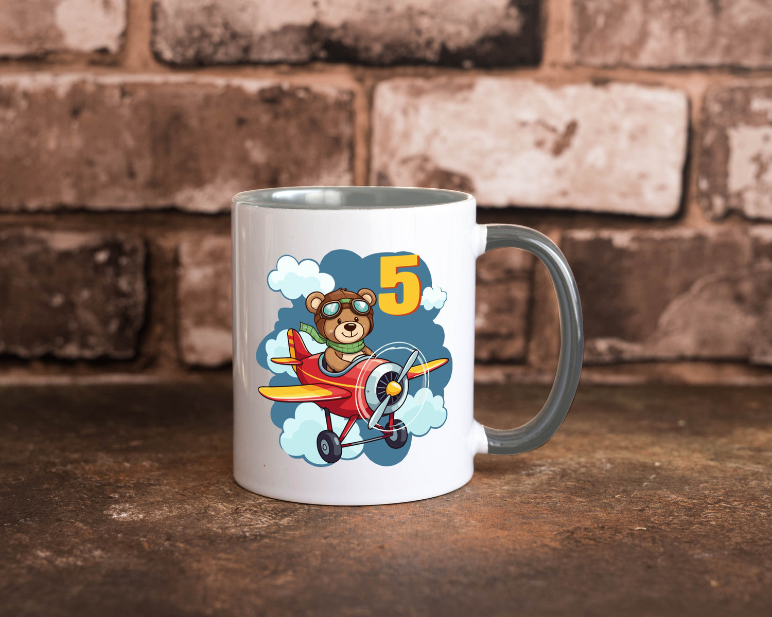 5. Geburtstag | 5 Jahre Kinder Pilot Flugzeug Geschenkidee Humor Tasse