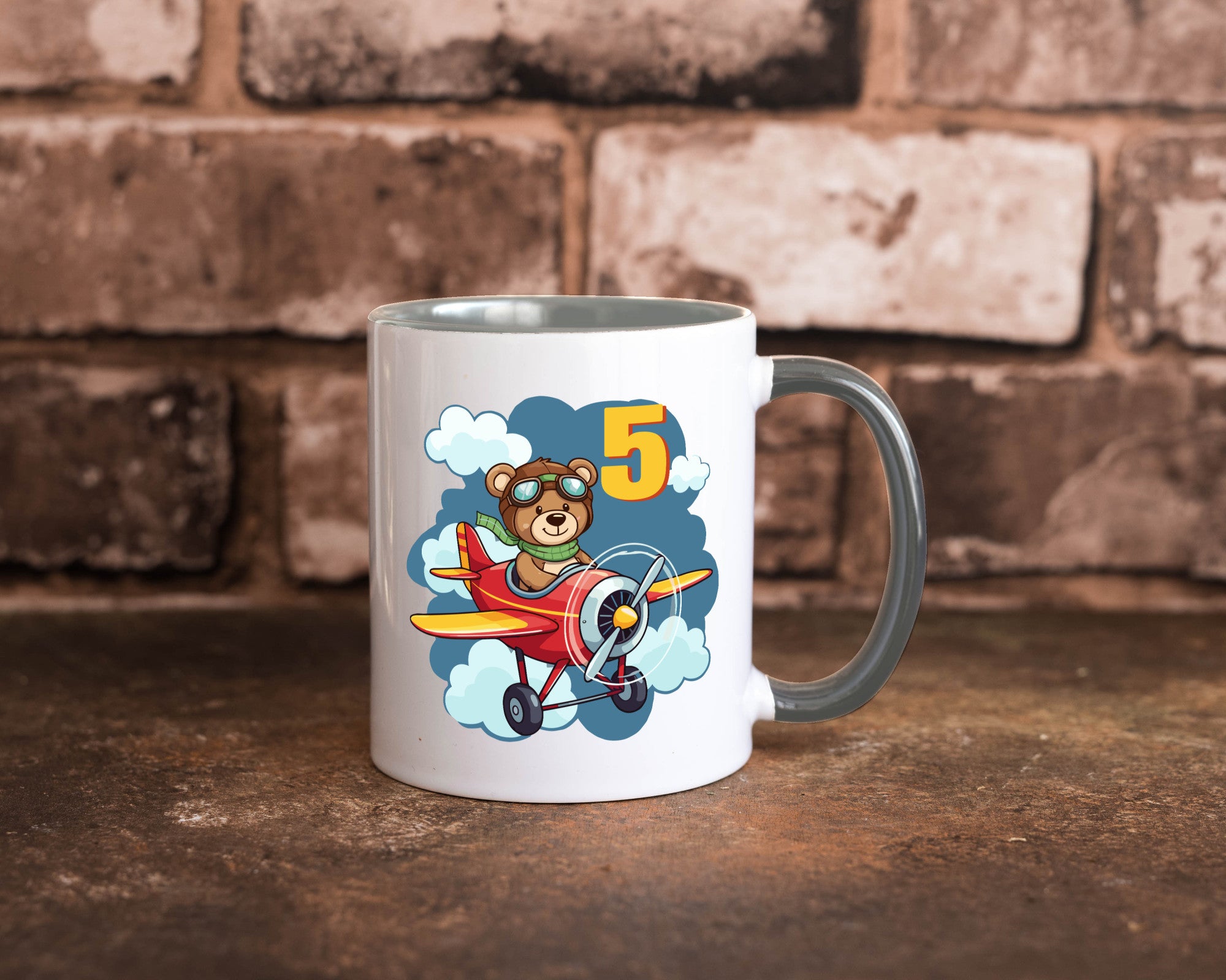 5. Geburtstag | 5 Jahre Kinder Pilot Flugzeug Geschenkidee Humor Tasse