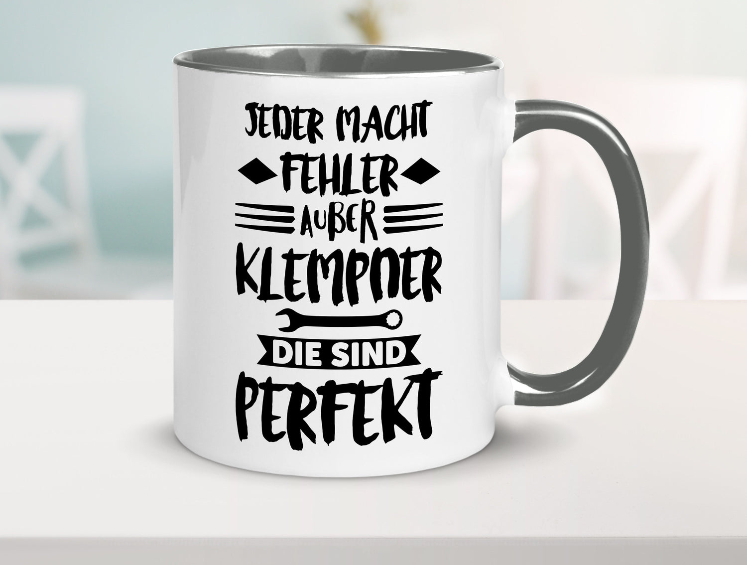 Jeder macht fehler nur Klempner sind Perfekt Humor Geschenkidee Tasse