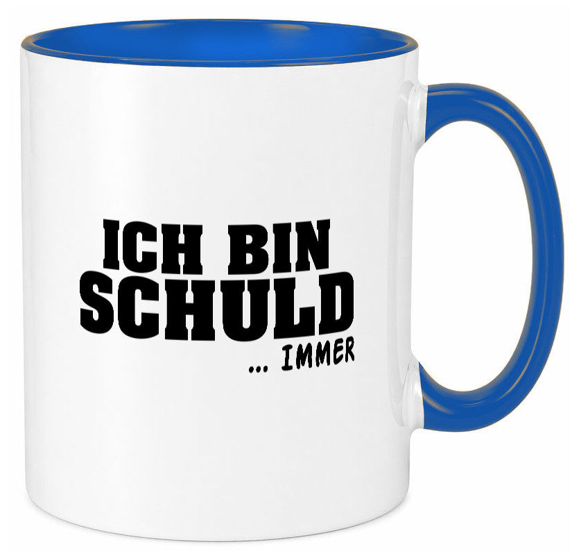 Ich bin Schuld | Schwarze Schaff lustig Humor Geschenkidee Geschenk Tasse