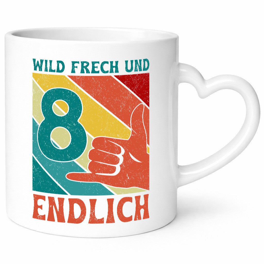 8. Geburtstag | 8 Jahre Wild und Frech Humor Geschenkidee Tasse