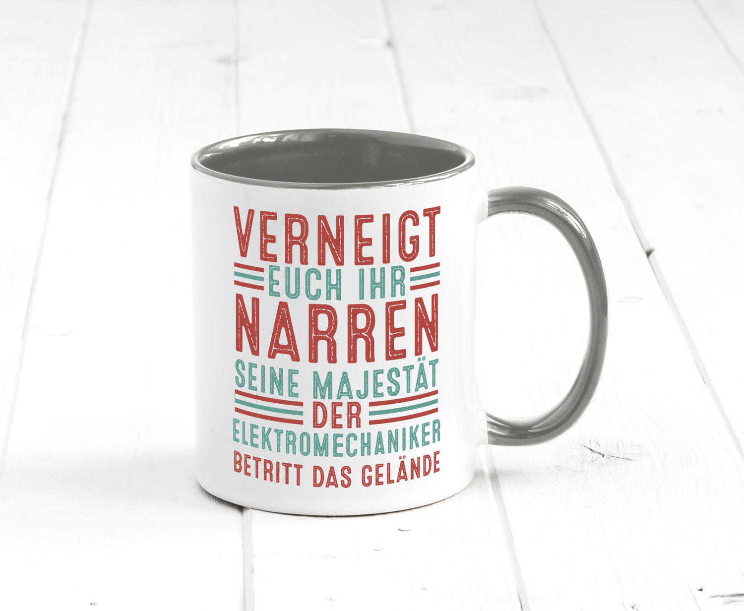 Verneigt euch: Elektromechaniker | Mechaniker v2 Geschenkidee Humor Tasse