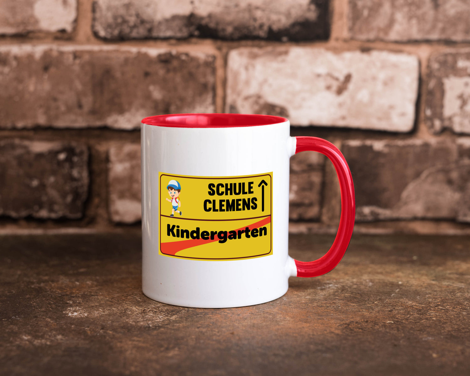 Bye Kindergarten | Schule Clemens Geschenkidee Humor Tasse