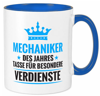 Besonderer Verdienst: Mechaniker | KFZ Werkstatt Geschenkidee Humor Tasse
