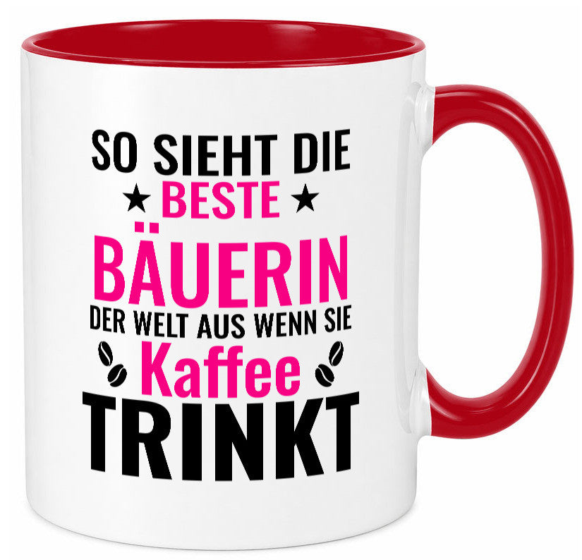 Kaffee trinkt: Bäuerin | Bauernhof Landwirtschaft Geschenk Humor Geschenkidee