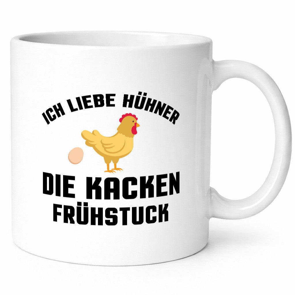 Ich liebe Hühner | Spruch lustig Frühstück Humor Geschenkidee Tasse