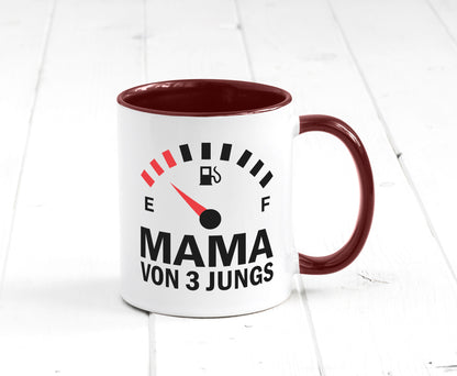 Mama von 3 Jungs | Muttertag Geschwister lustiger Spruch Geschenk Familie