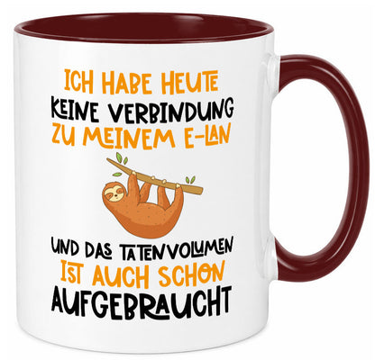 Tatenvolumen aufgebraucht | Spruch Humor Faultier Tierliebhaber Geschenkidee