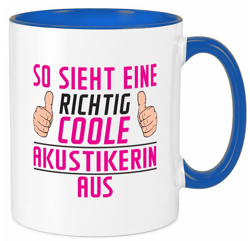 Richtig Coole Akustikerin | Akustik Hörgeräteakustik Geschenk Humor Tasse