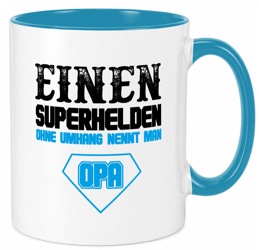Superheld Opa Geschenk Familie Geschenkidee lustiger Spruch Tasse