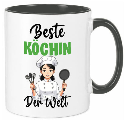 Beste Köchin | Chefköchin Chefkoch v2 lustig Arbeit Kollegen Büro Geschenk Tasse