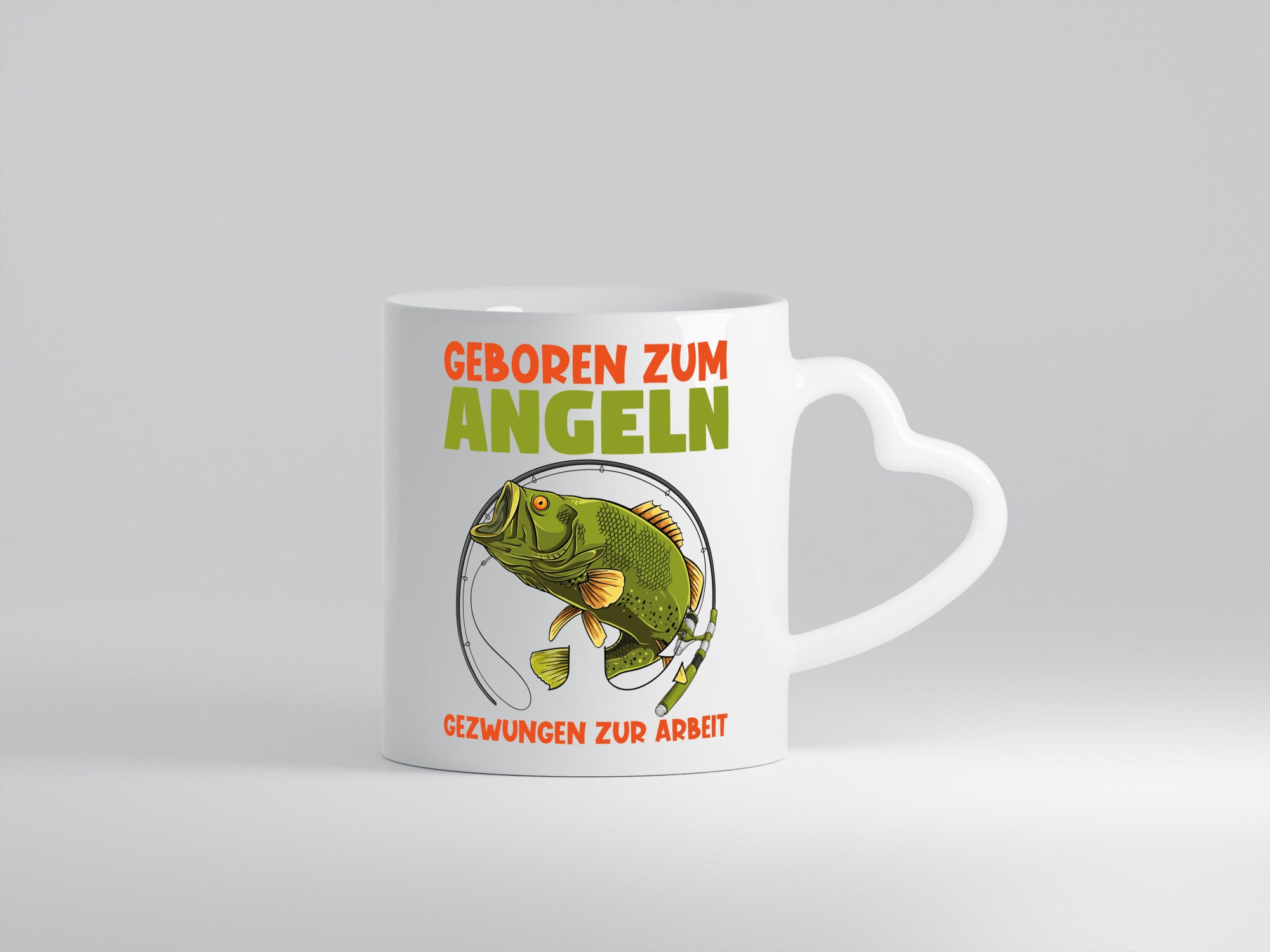 Geboren zum Angeln | Angler Tasse Fischer Spruch Humor Geschenkidee