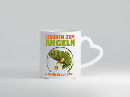 Geboren zum Angeln | Angler Tasse Fischer Spruch Humor Geschenkidee