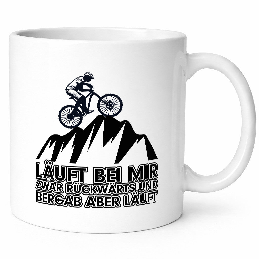 Läuft bei mir | Pechvogel Tasse Radfahrer Statement Humor Geschenkidee