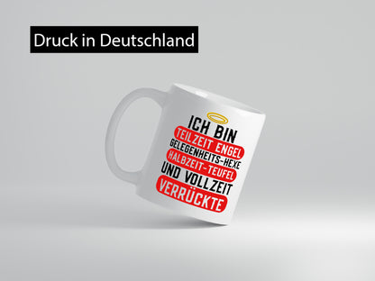 Teilzeit Engel | Hexe Verrückte Zicke frecher Spruch lustiger Geschenk Humor