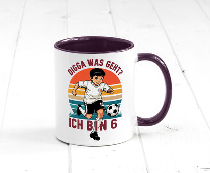 6 Geburtstag | Jahre Digga was geht ab Fußball lustiger Spruch Geschenk