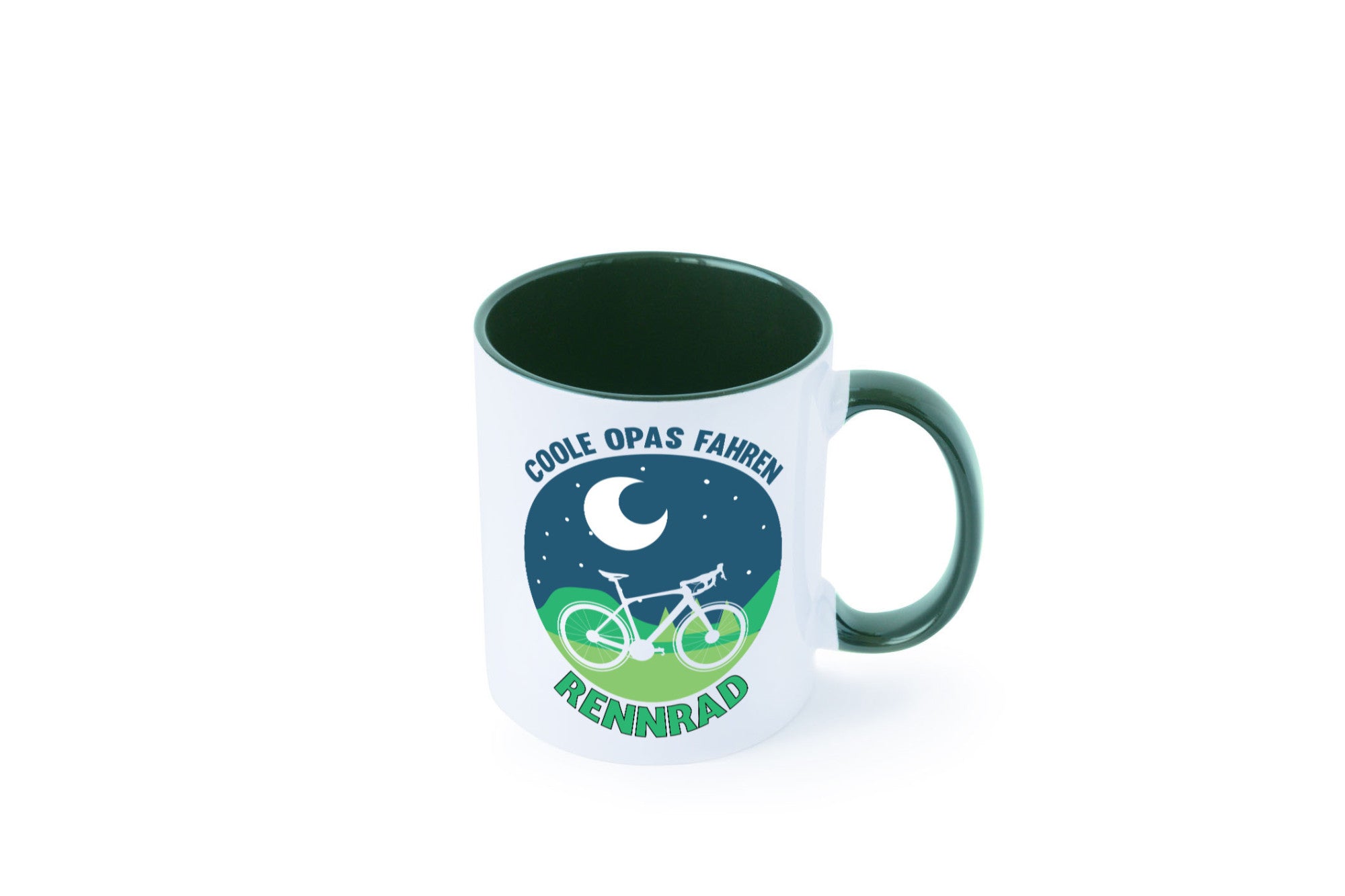 Coole Opas fahren Rennrad | Mond Landschaft Geschenk Familie Geschenkidee
