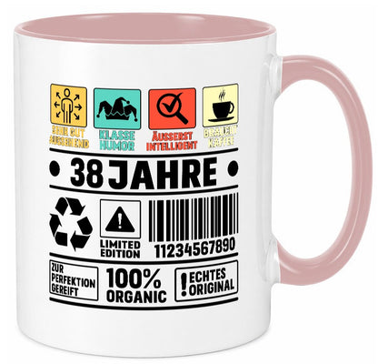 38. Geburtstag | 38 Jahre Humor Limited Edition lustig Geschenkidee Geschenk Tasse