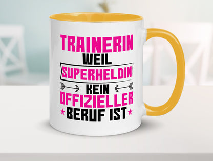 Superheldin Trainerin | Sportverein Humor Geschenkidee Tasse
