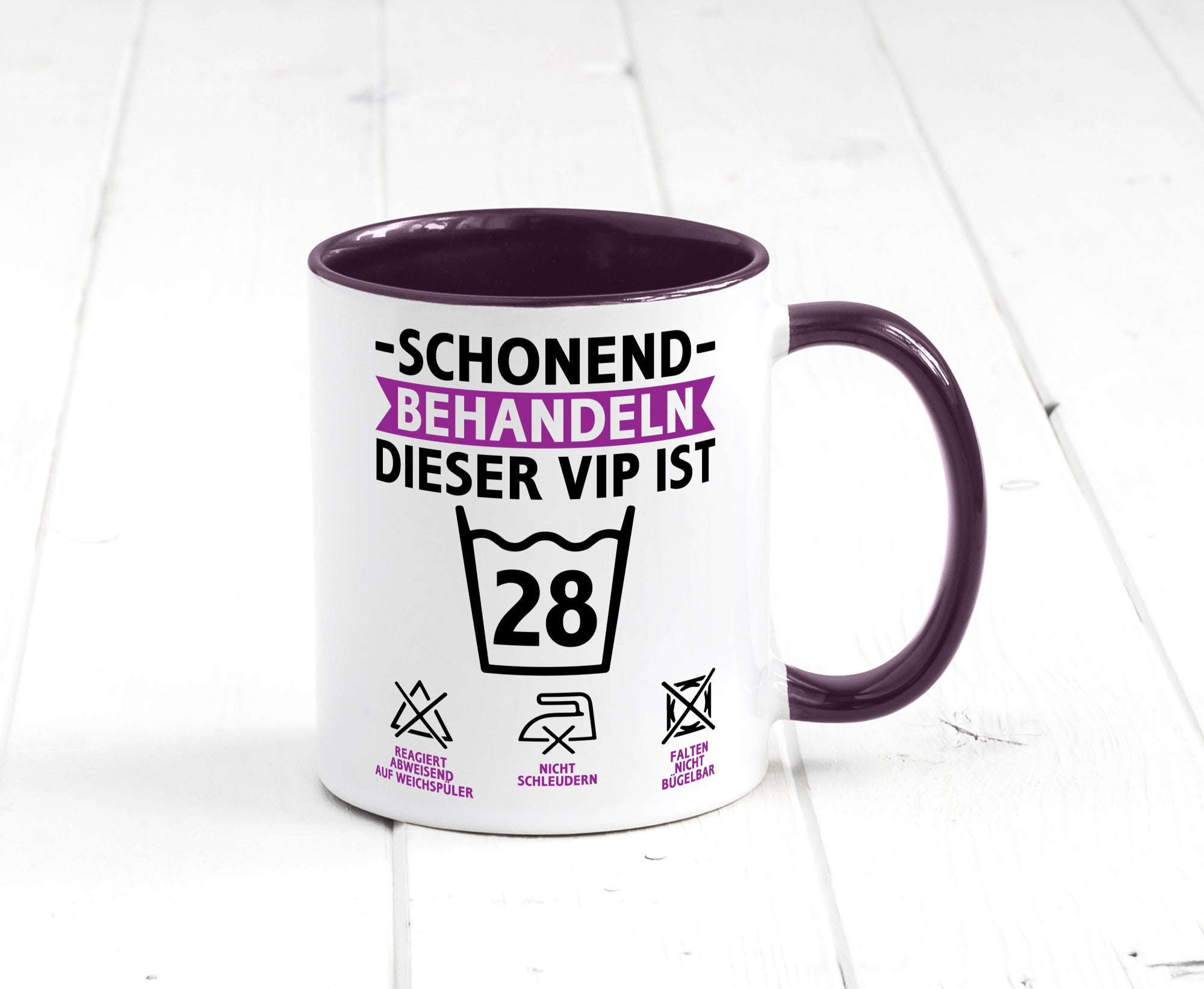 28 Geburtstag | schonend behandeln Jahre Humor Geschenkidee Tasse