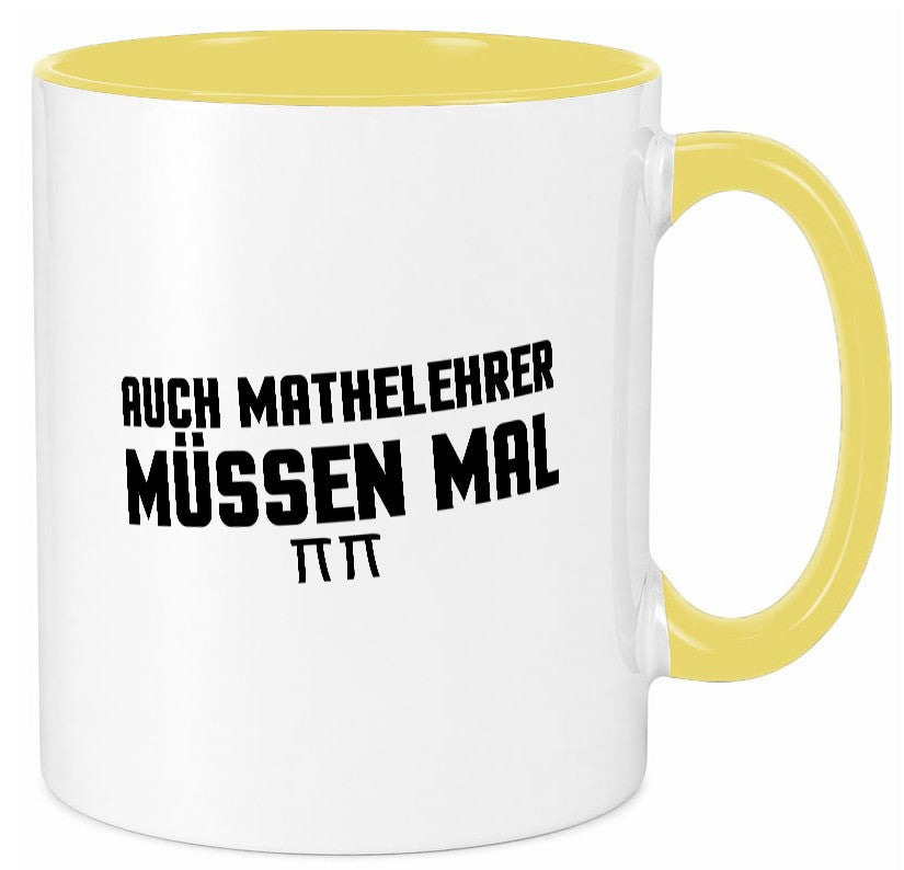 Auch Mathelehrer müssen mal | Schule Mathe lustig Humor Geschenkidee Geschenk Tasse