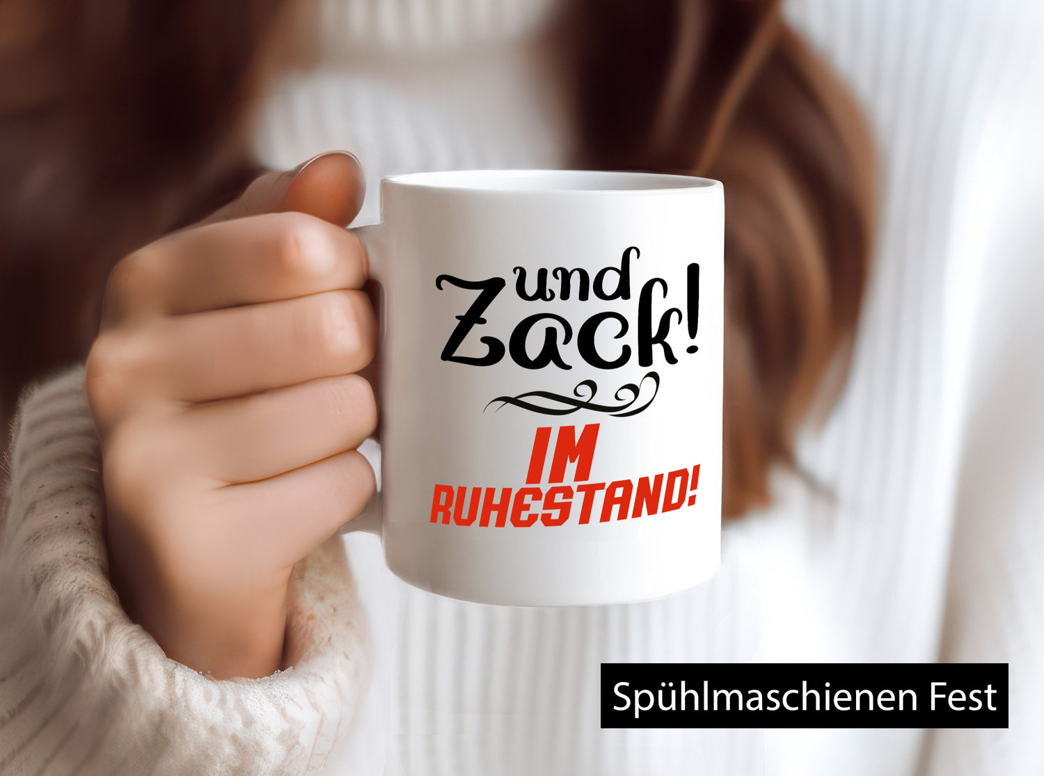 Und zack im Ruhestand | Rentner Pension lustig Jubiläum Geschenk Tasse