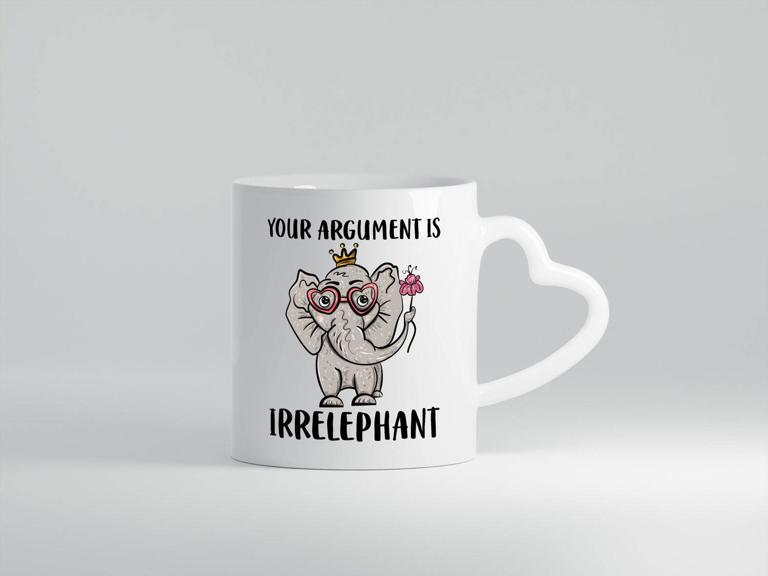Irrelephant argument | Elefant Tasse Wortwitz Comic lustiger Spruch Geschenk