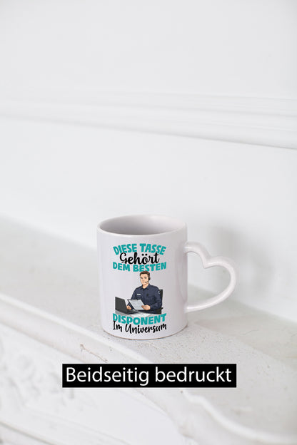 Im Universum: Disponent | Zuteiler Humor Geschenkidee Tasse