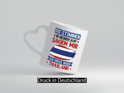 Thailand | Urlaub Stimmen in meinem Kopf Traumland lustiger Spruch Geschenk