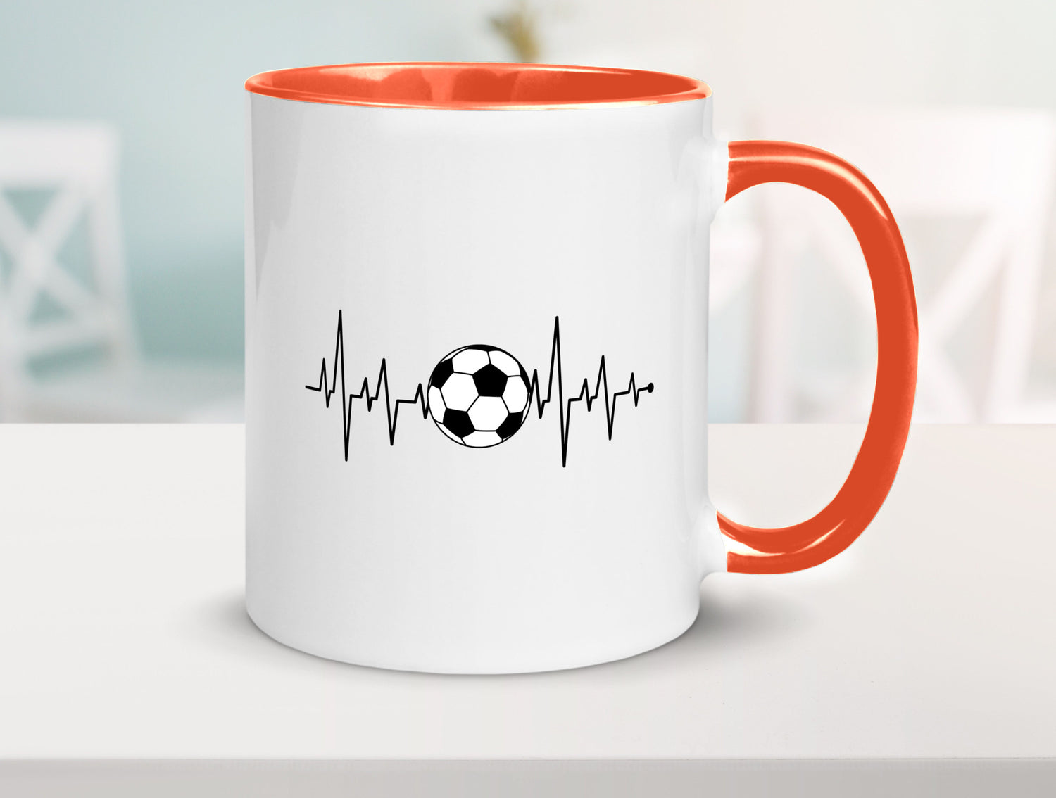 Fußball Herzschlag | Fussballer Verein Sport Team Geschenk Humor Geschenkidee