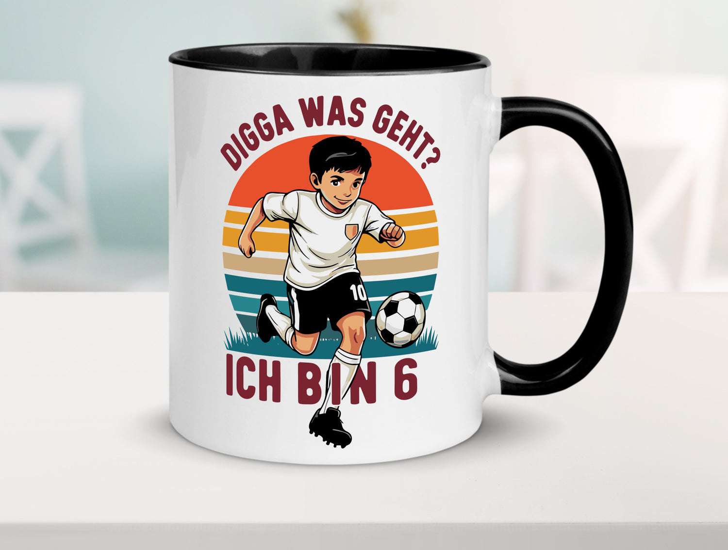 6 Geburtstag | Jahre Digga was geht ab Fußball lustiger Spruch Geschenk