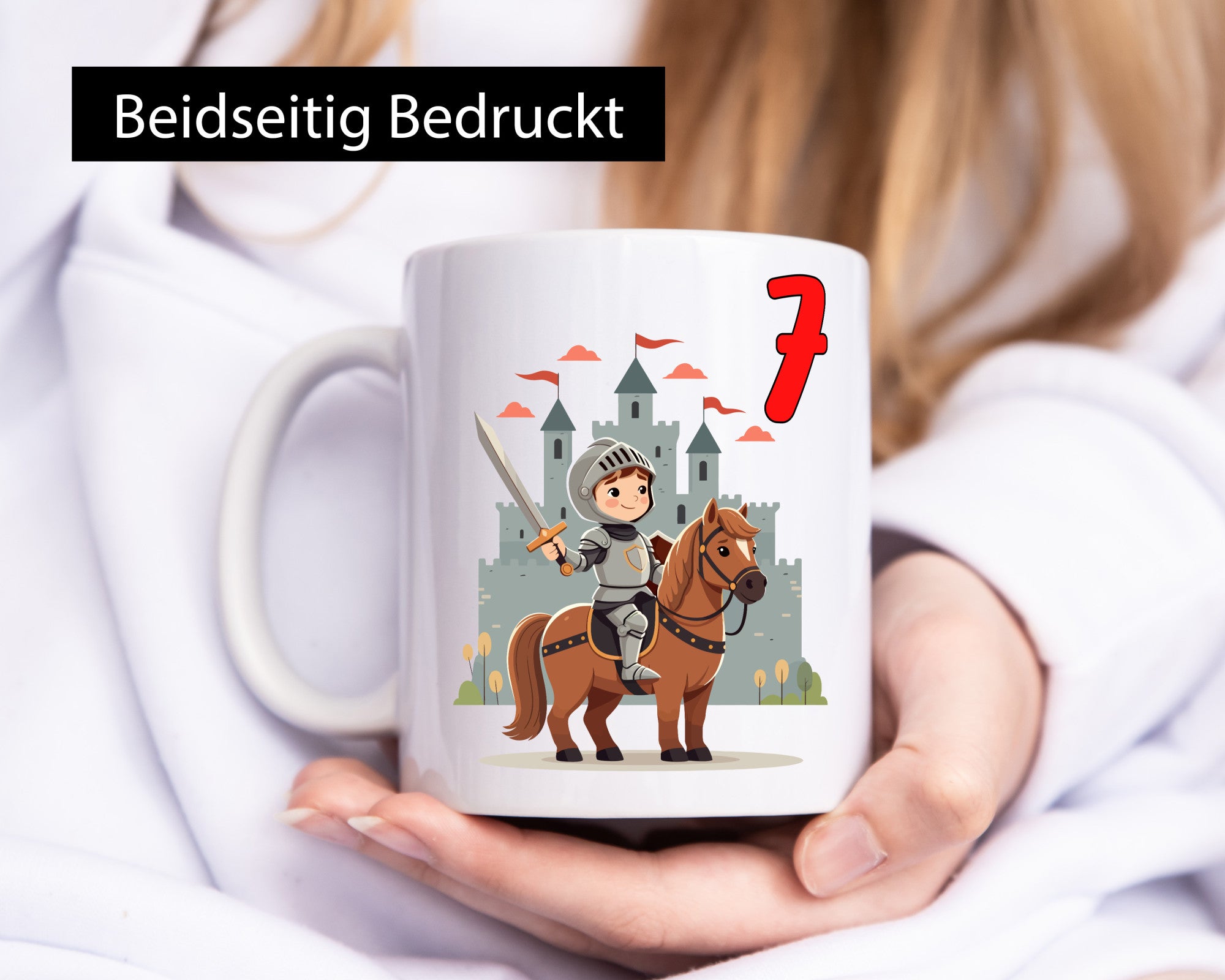 7. Geburtstag | 7 Jahre Ritter Junge Schloss Geschenkidee Humor Tasse