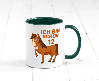 12. Geburtstag | Ich bin schon 12 Pferde Pony Geschenkidee Humor Tasse
