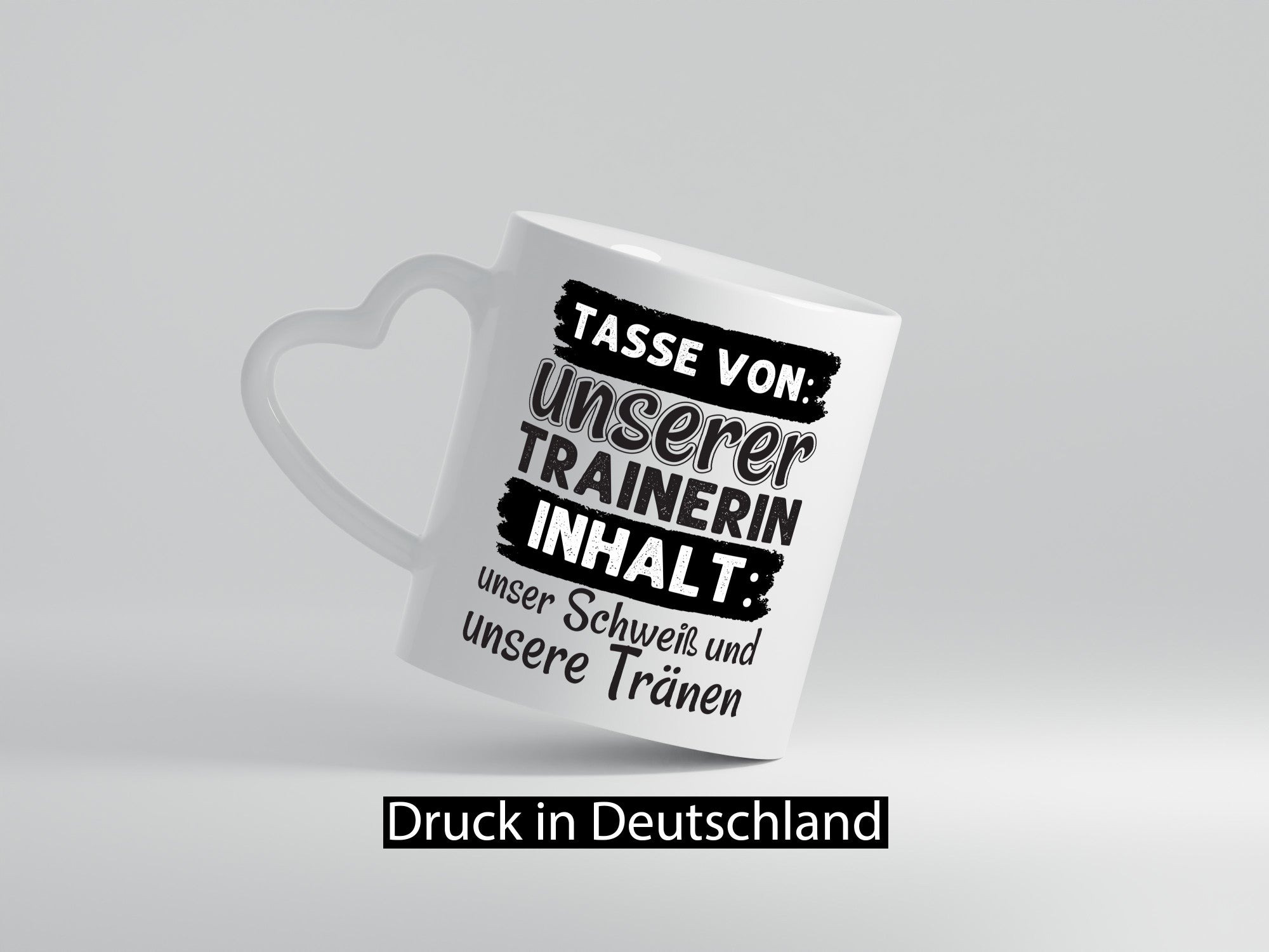 Schweiß und Tränen | Trainerin Tasse Sporttrainerin lustig Humor Geschenkidee