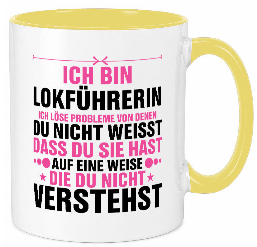 Löse Probleme: Lokführerin | Zug Beruf v2 Humor Arbeit Kollegen Büro