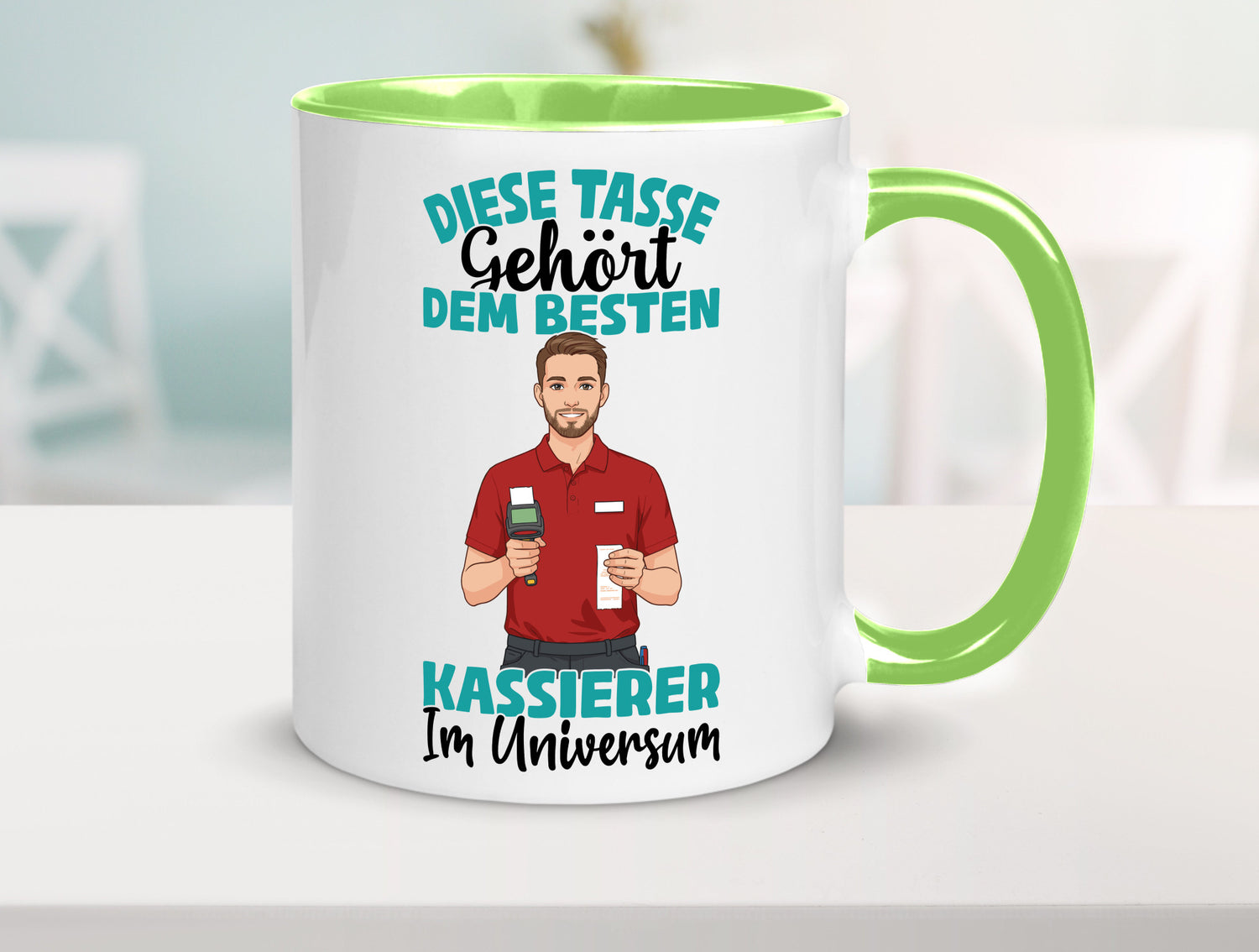 Im Universum: Kassierer Geschenk Humor Geschenkidee lustiger Spruch Tasse