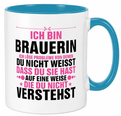 Löse Probleme: Brauerin | Bier Brauerei Geschenkidee Humor Tasse