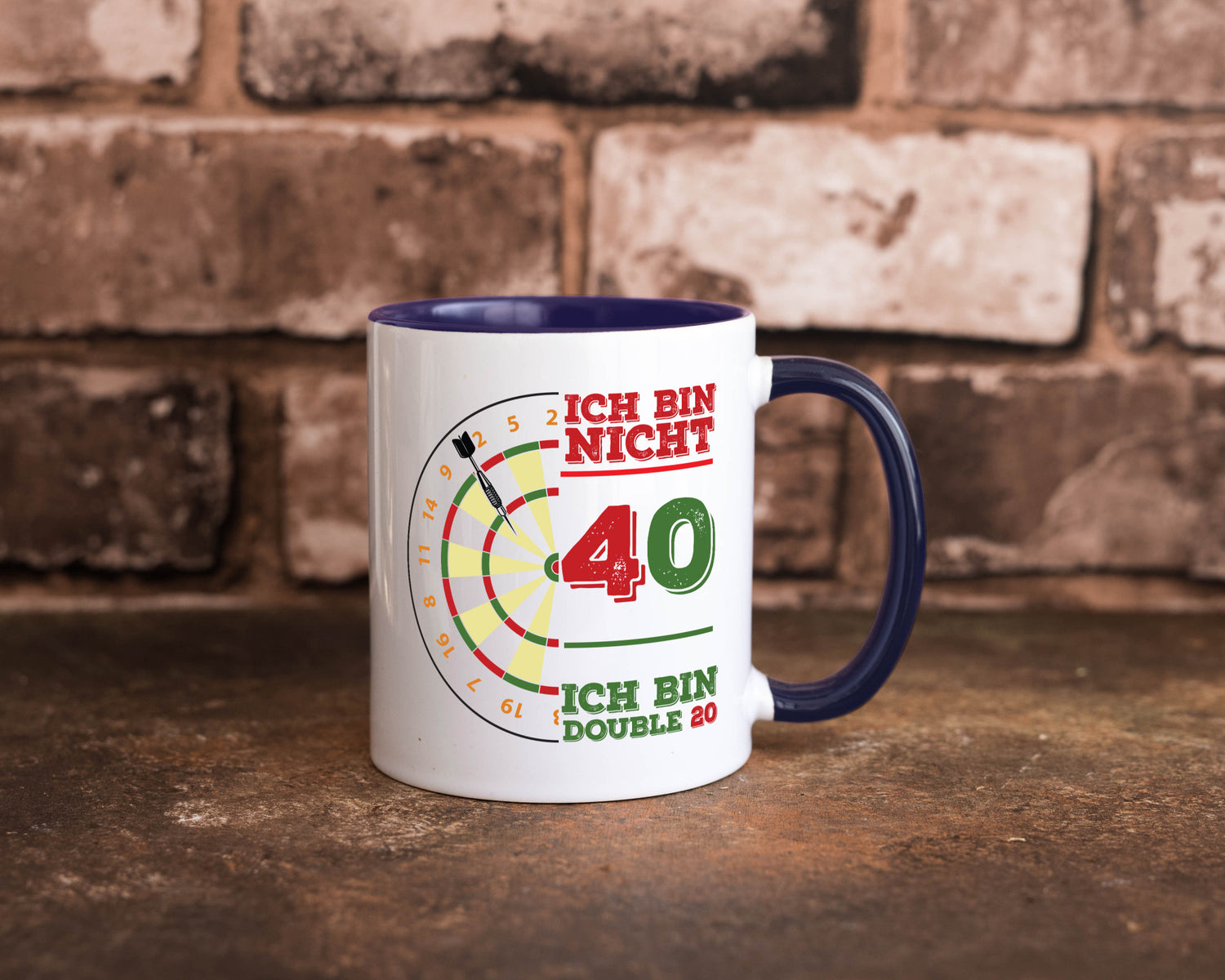 Ich bin nicht 40 double 80 | Dart spieler Geschenkidee Humor Tasse
