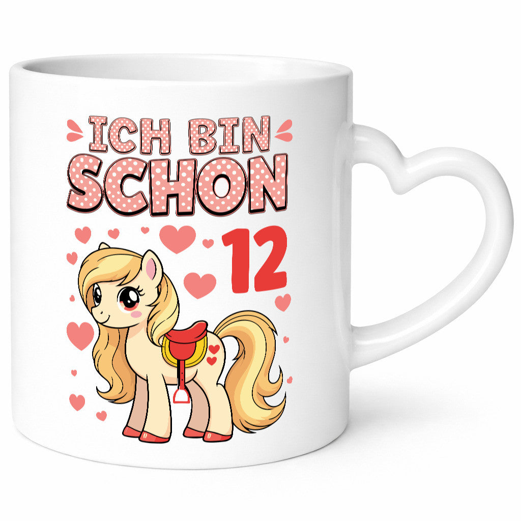 12. Geburtstag | 12 Jahre Mädchen Reiten Pony lustig Geschenkidee Geschenk Tasse